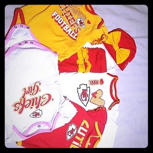 Kansas City Chiefs Onsies w/ matching pants & hat